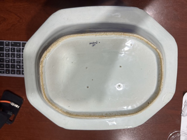 古玩陶瓷樓臺亭閣山水紋青花盤拍賣,當前價格2680元