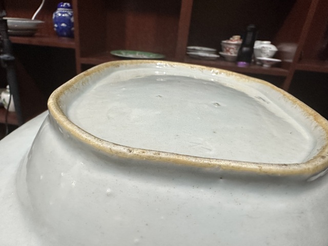 古玩陶瓷樓臺亭閣山水紋青花盤拍賣,當前價格2680元