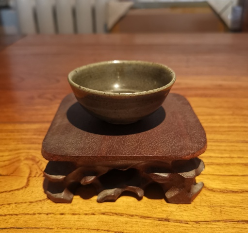 古玩陶瓷宋元青釉盞（茶器）拍賣(mài)，當(dāng)前價(jià)格136元