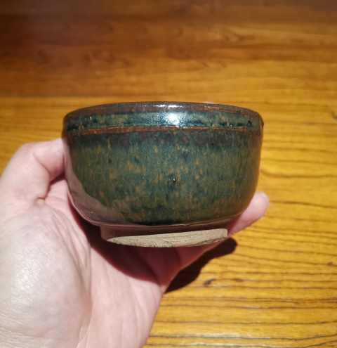 古玩陶瓷元明黑釉鐵銹斑缽式爐拍賣，當前價格299元