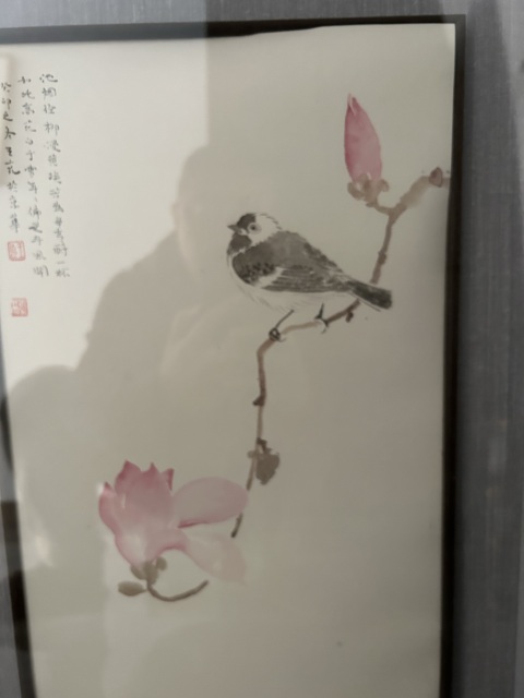 古玩字畫王克《花鳥圖》帶框包郵拍賣，當前價格980元