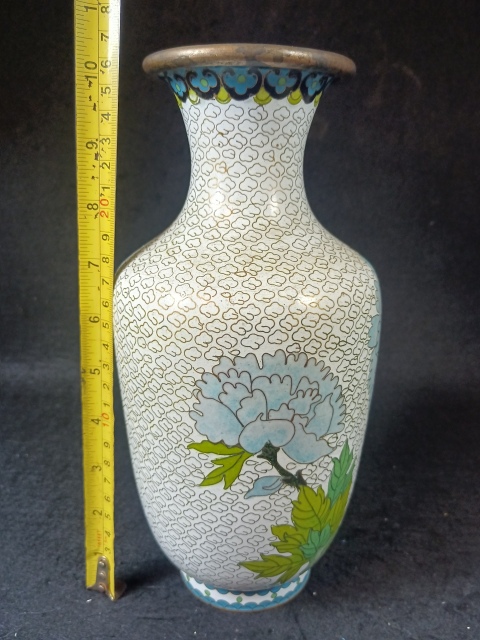 大型 七宝花瓶 景泰藍 銅胎七宝花鳥紋図花瓶 花器 花入 骨董品 中国古玩 大型 七宝花瓶 景泰藍 銅胎七宝花鳥紋図花瓶 花器 花入 骨董品