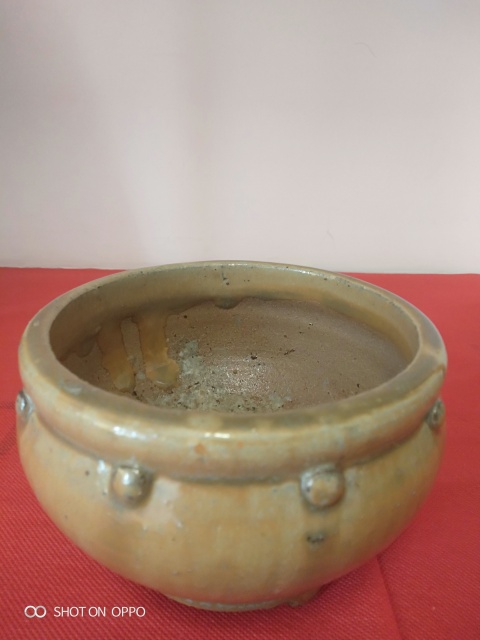 古玩陶瓷醬釉花盆拍賣，當(dāng)前價格358元