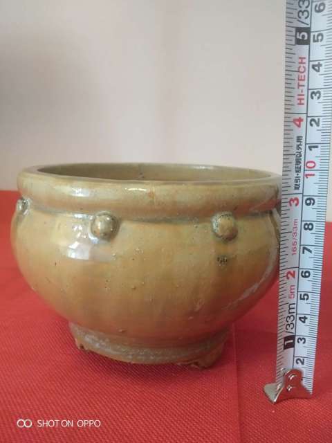 古玩陶瓷醬釉花盆拍賣，當(dāng)前價格358元