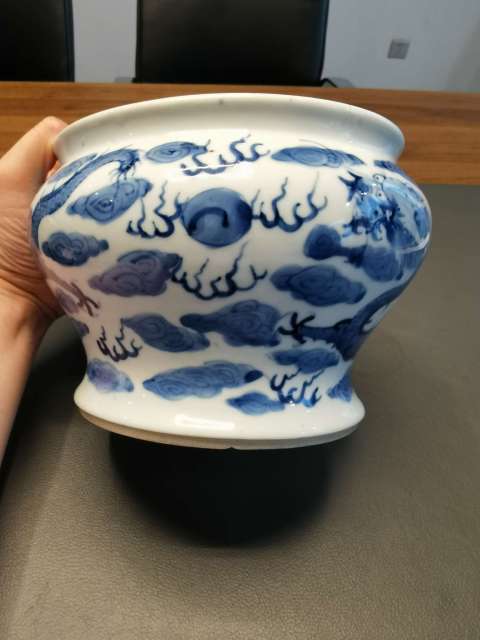 古玩陶瓷青花云龍大罐拍賣,當前價格3680元