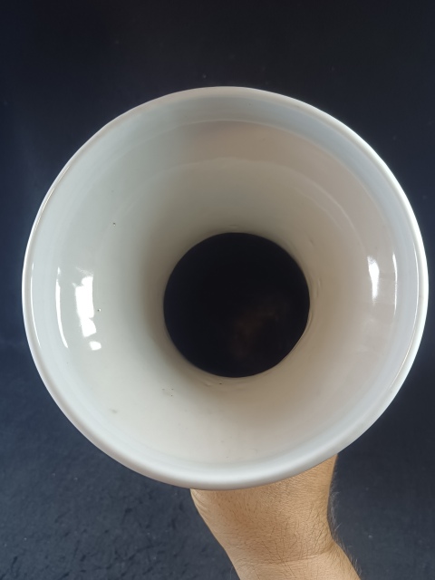 域鉴古玩】（全品）建国初期567八仙人物粉彩盘口大赏瓶（高60cm