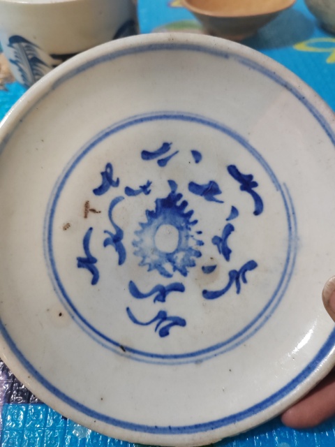 古玩陶瓷青花花卉紋盤拍賣，當前價格199元
