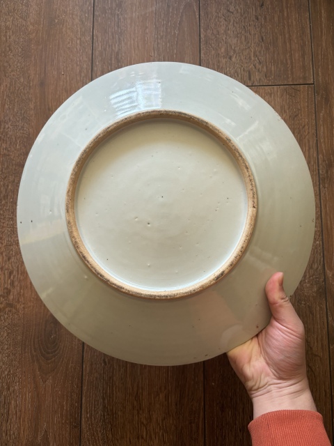 古玩陶瓷廣彩人物故事紋盤拍賣，當(dāng)前價(jià)格3500元