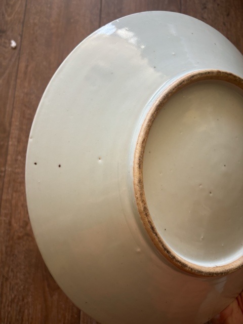 古玩陶瓷廣彩人物故事紋盤拍賣，當(dāng)前價(jià)格3500元