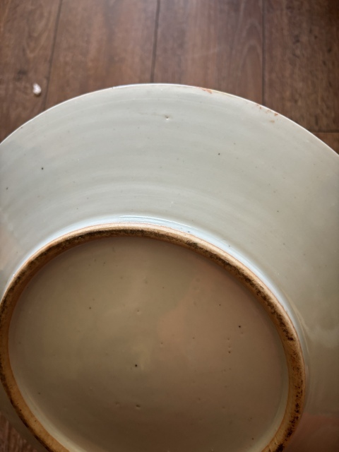 古玩陶瓷廣彩人物故事紋盤拍賣，當(dāng)前價(jià)格3500元