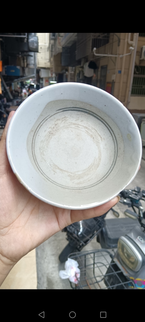 古玩陶瓷明代～青花花卉紋唇口碗拍賣，當前價格980元