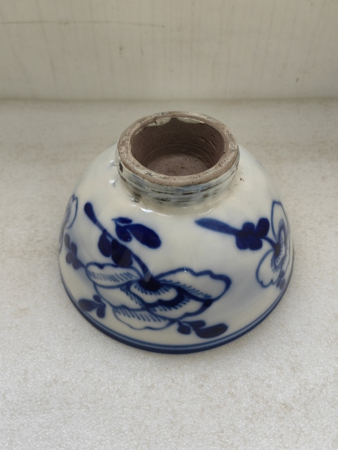 古玩陶瓷青花花卉紋茶碗拍賣,當(dāng)前價格480元