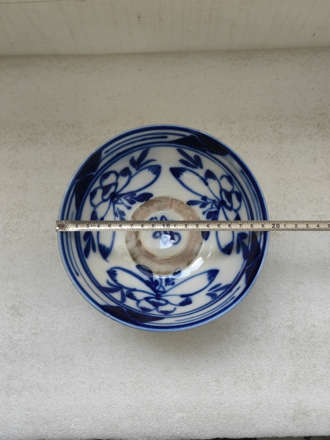 古玩陶瓷青花花卉紋茶碗拍賣,當(dāng)前價格480元
