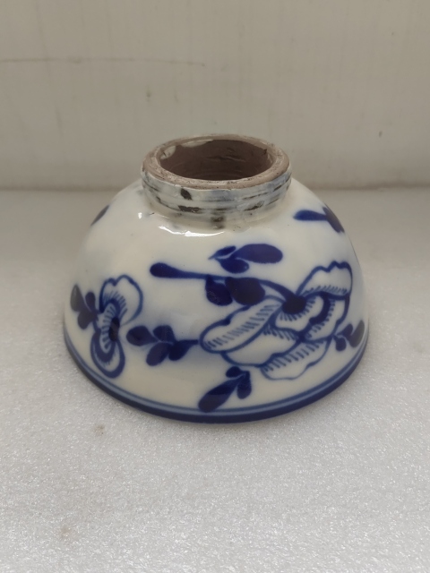 古玩陶瓷青花花卉紋茶碗拍賣,當(dāng)前價格480元