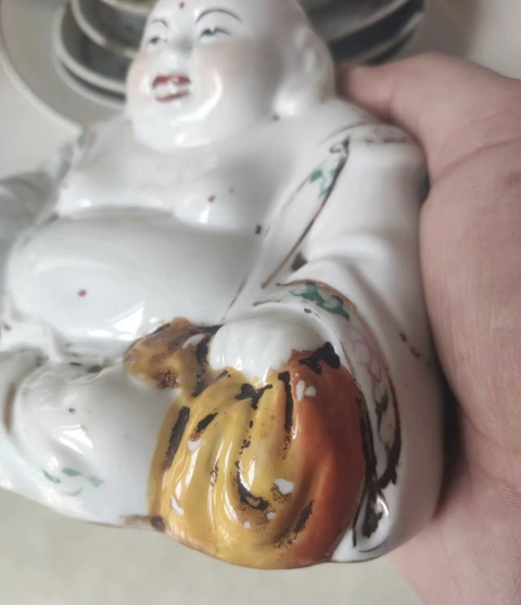 古玩陶瓷彌勒佛塑像拍賣，當前價格128元