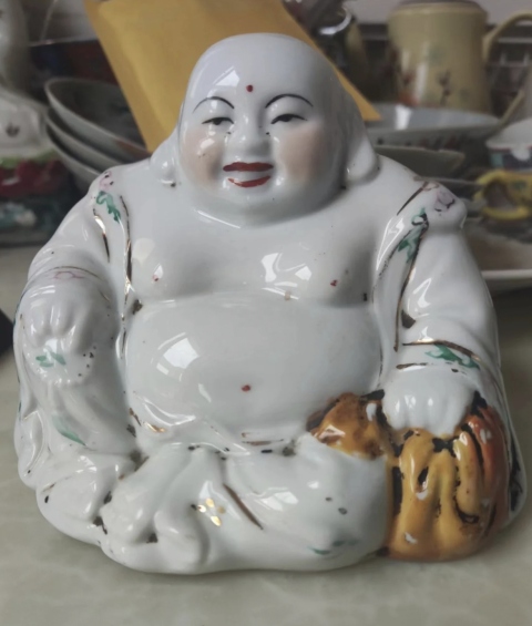 古玩陶瓷彌勒佛塑像拍賣，當前價格128元
