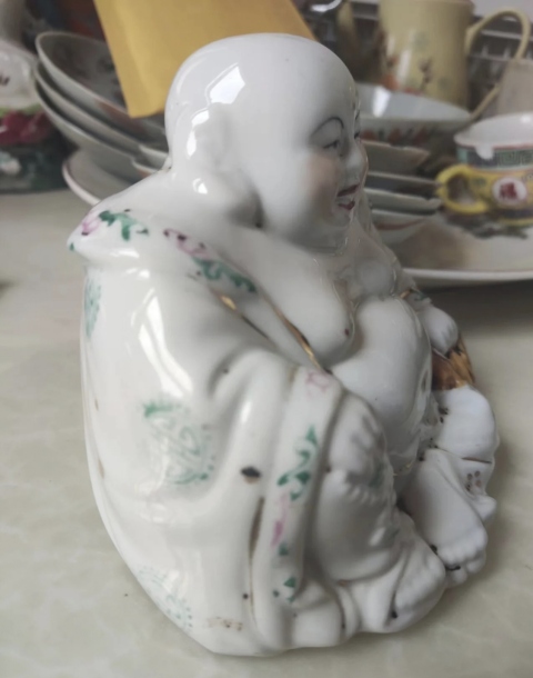 古玩陶瓷彌勒佛塑像拍賣，當前價格128元