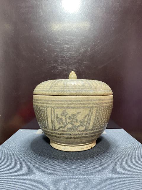 古玩陶瓷元,青花蓋罐拍賣,當(dāng)前價(jià)格6500元