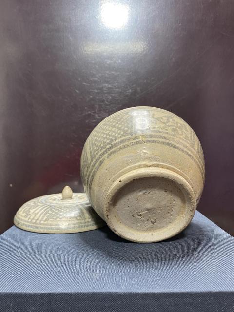 古玩陶瓷元,青花蓋罐拍賣,當(dāng)前價(jià)格6500元