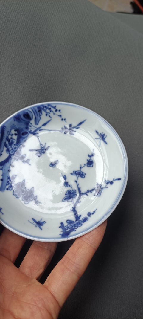 古玩陶瓷清康熙 青花花卉紋杯碟一組拍賣,當(dāng)前價格3500元