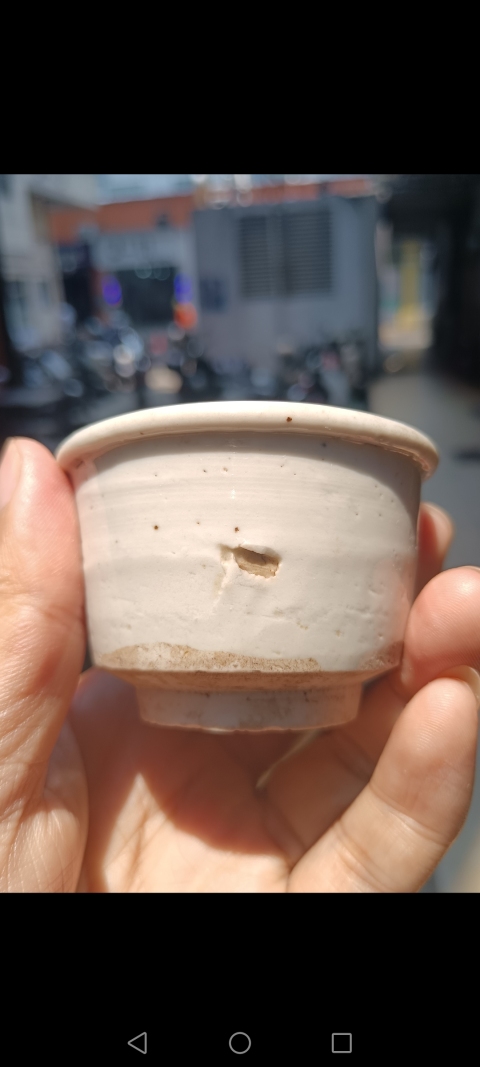 古玩陶瓷明 白釉綠彩文字杯拍賣，當前價格100元