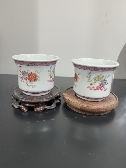 古玩陶瓷粉彩八寶紋菖蒲盆拍賣，當前價格6500元