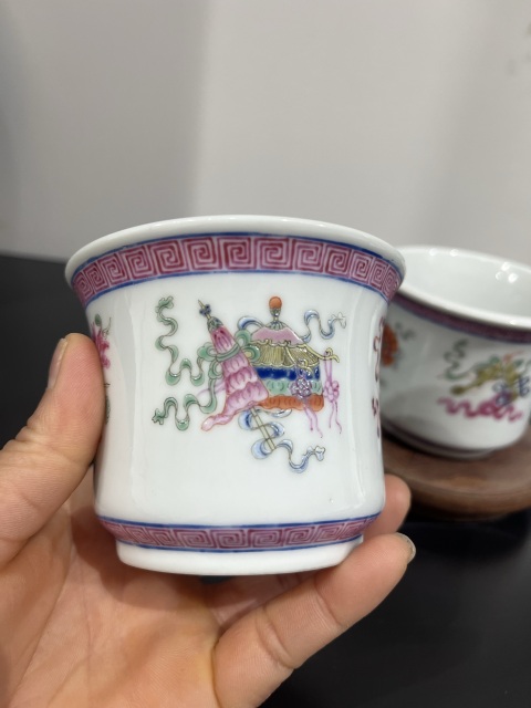 古玩陶瓷粉彩八寶紋菖蒲盆拍賣，當前價格6500元