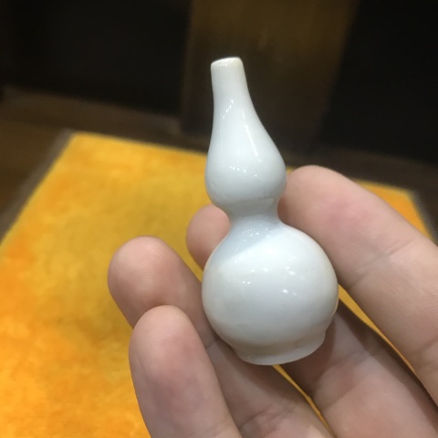 古玩陶瓷（精品文房）清-康熙-甜白釉-葫蘆瓶一對(duì)拍賣，當(dāng)前價(jià)格1302元