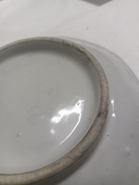 古玩陶瓷民國花卉紋盤拍賣,當前價格120元