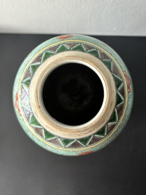 古玩陶瓷晚清光緒·五彩開窗四季花卉紋蘿卜/萊菔罐拍賣，當前價格6500元