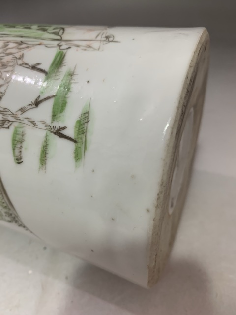 古玩陶瓷人物紋帽筒拍賣，當前價格1880元