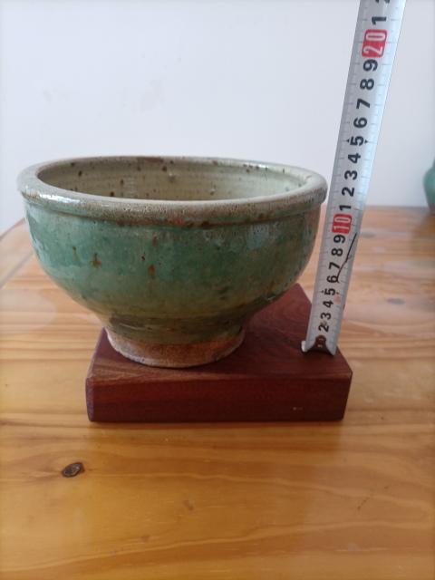 古玩陶瓷明末清初.窯變綠釉盆600拍賣,當前價格600元