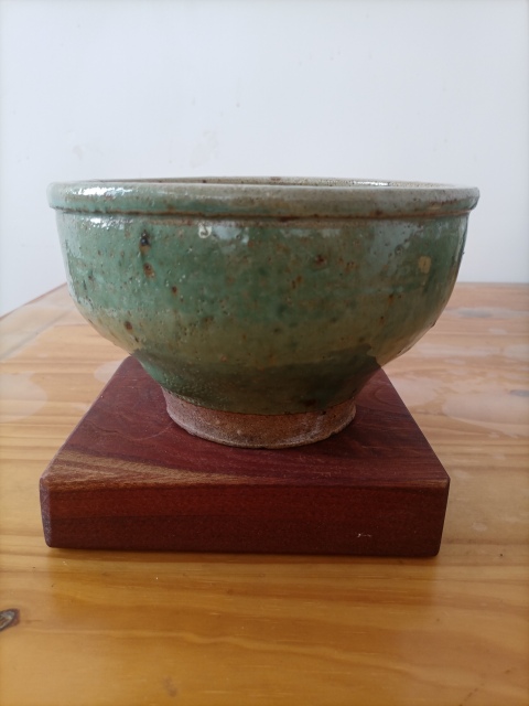 古玩陶瓷明末清初.窯變綠釉盆600拍賣,當前價格600元