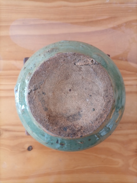 古玩陶瓷明末清初.窯變綠釉盆600拍賣,當前價格600元