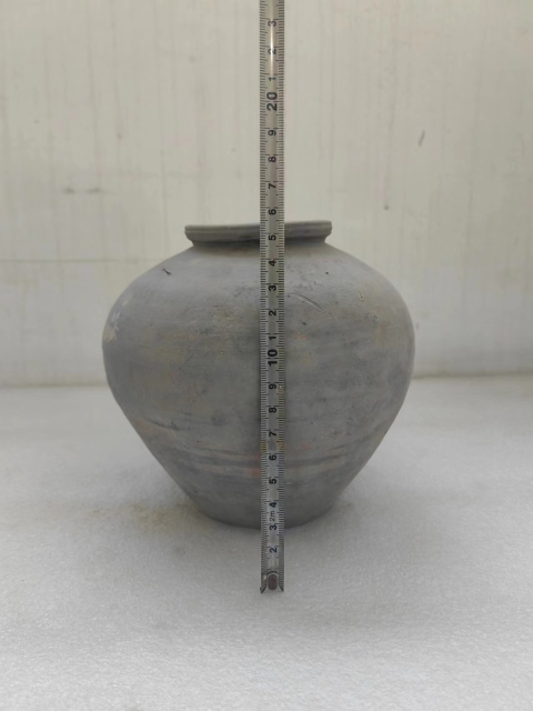 古玩陶瓷朱砂彩繪陶罐拍賣，當前價格450元
