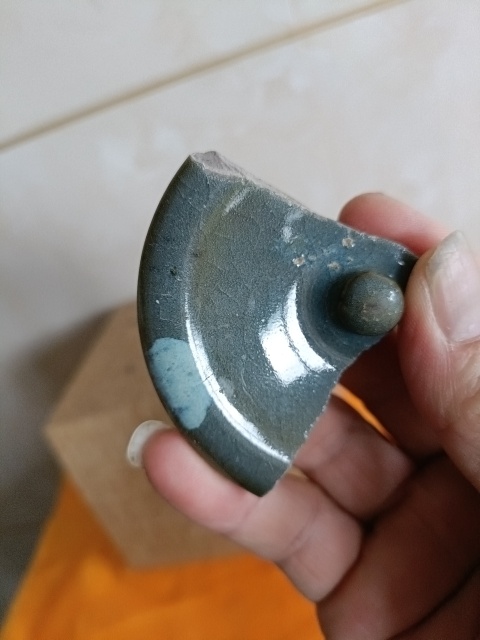 古玩陶瓷精品宋末金初鈞窯天藍釉標本拍賣，當前價格298元