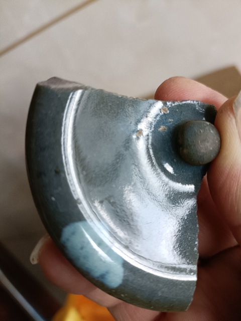 古玩陶瓷精品宋末金初鈞窯天藍釉標本拍賣，當前價格298元