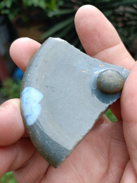 古玩陶瓷精品宋末金初鈞窯天藍釉標本拍賣，當前價格298元