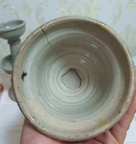 古玩陶瓷明末清初白釉燭臺拍賣，當前價格1580元