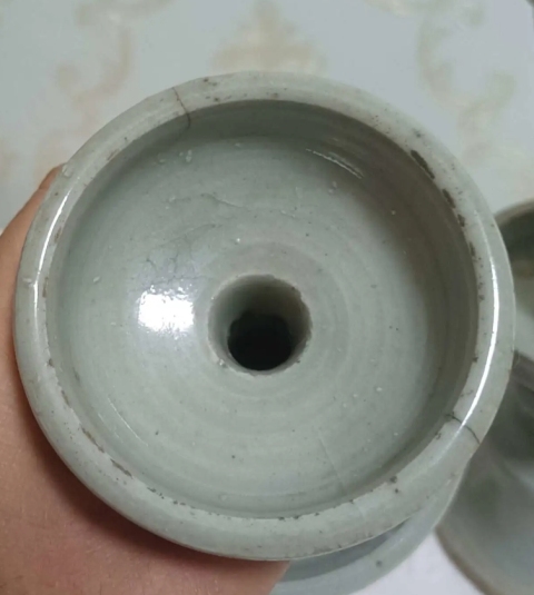 古玩陶瓷明末清初白釉燭臺拍賣，當前價格1580元