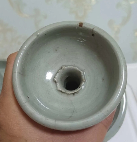 古玩陶瓷明末清初白釉燭臺拍賣，當前價格1580元