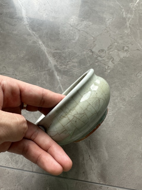 古玩陶瓷郎綠釉香爐拍賣(mài)，當(dāng)前價(jià)格22300元