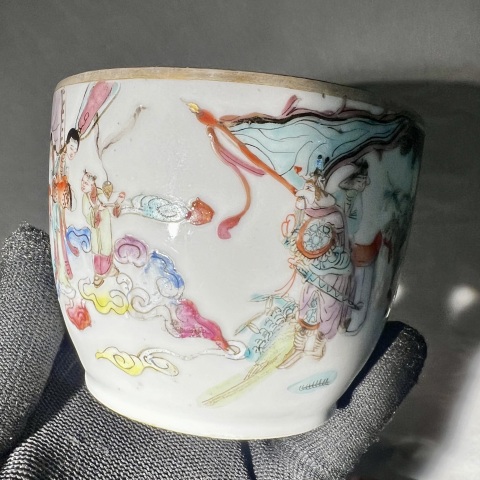 古玩陶瓷晚清 全品 名家倪利豐粉彩富貴壽考圖蓋缸拍賣，當(dāng)前價(jià)格1680元