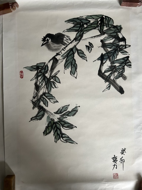 古玩字畫高力老師精品《花鳥》拍賣,當前價格355元