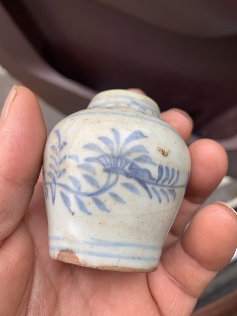 古玩陶瓷花卉紋青花罐拍賣，當前價格900元