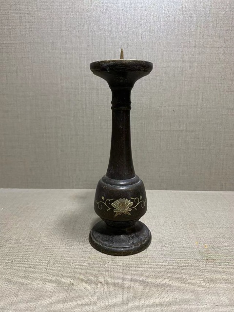 古玩雜項銅燭臺拍賣,當前價格288元