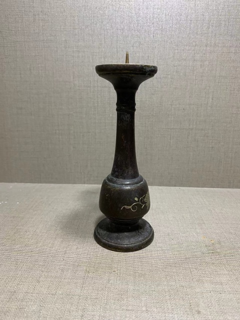 古玩雜項銅燭臺拍賣,當前價格288元