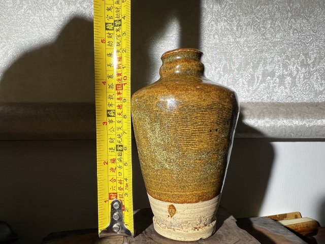 古玩陶瓷精品 元代 磁州窯 茶葉末釉平肩梅瓶拍賣，當(dāng)前價(jià)格750元