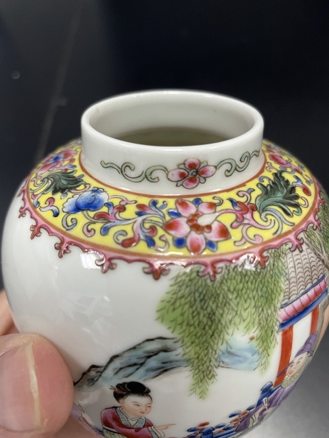 古玩陶瓷精品民窯 民國·粉彩西廂記紋蓮子罐拍賣,當前價格3680元