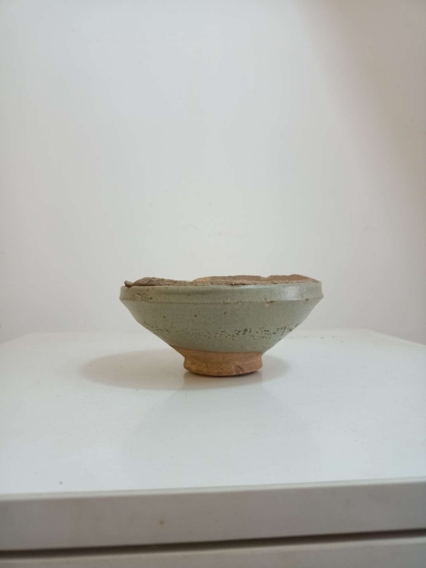 古玩陶瓷元代鈞窯青釉盞拍賣,當前價格980元